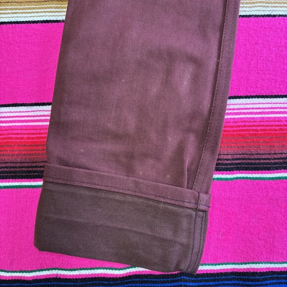 Naked & Famous Selvedge Jeans Mens 29x34 Pomegranate Denim Japanese Selvedge Red - Picture 12 of 13